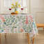  Nappe imprimée à la main pour tables carrées, housse de table FLoral verte avec bords frangés, nappe décorative pour la cuisine et la salle à manger, 59 po x 102 po-132962394-132962397
