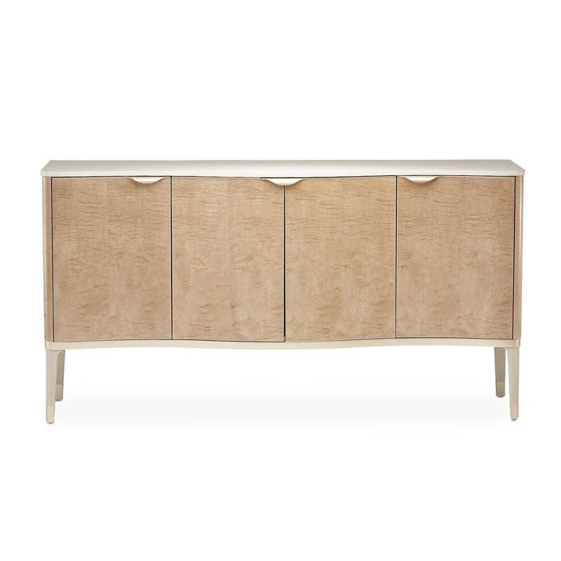 Malibu Crest 74.5'' W Sideboard, White/Blush