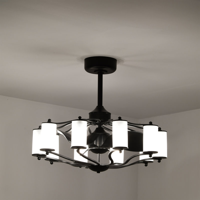 29.13'' Ceiling Fan with Light Kit, Matte Black