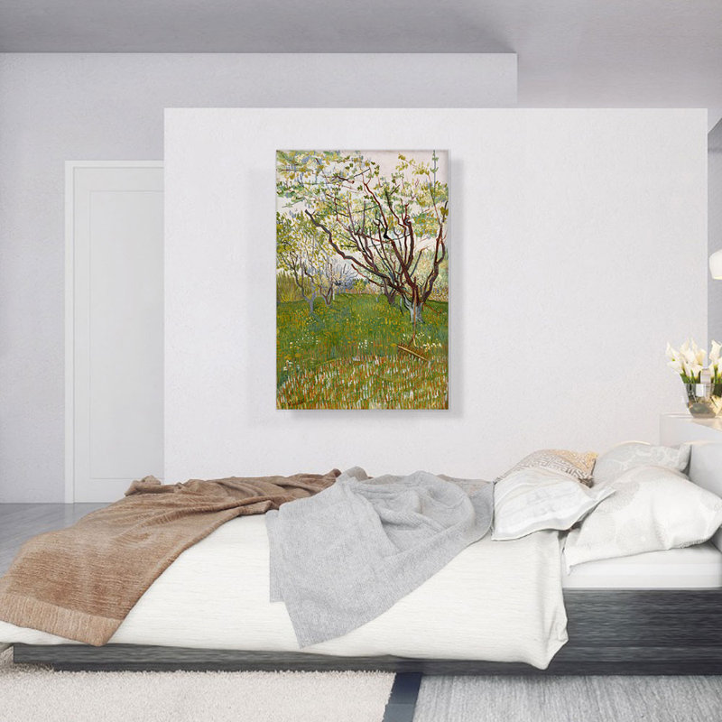 «The Flowering Orchard 1888» par Vincent Van Gogh, reproduction d'art sur toile tendue, H 40 po x l 26 po x P 0,75 po