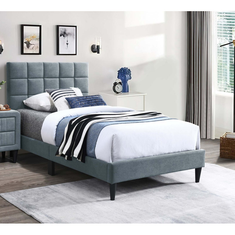 Tête de lit ajustable pour lit simple 1pc, Gris