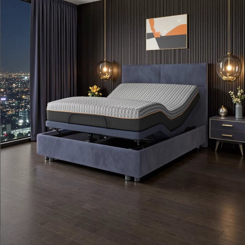 Grand matelas hybride Copper Lux de 14 po avec mousse à mémoire de forme infusée de cuivre et système de ressorts ensachés de soutien - Confort rafraîchissant et soutien des bords