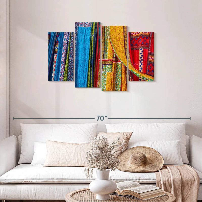 Kerner Sari Fabrics, 27" H x 43" W