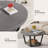 31.5" Round Coffee Table, 2-Tier Industrial Coffee Table with Storage Shelf, Gray Wood Top with Black Metal Frame, Living Room Center Table-347552444