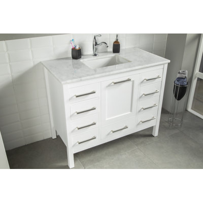 Meuble-lavabo 42 po avec lavabo en porcelaine intégré Avery
