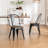 Modern Counter Stool with Metal Frame, Stacking Side Chair, Armless Dining Chair, Indoor Outdoor Patio Chair-1263284690