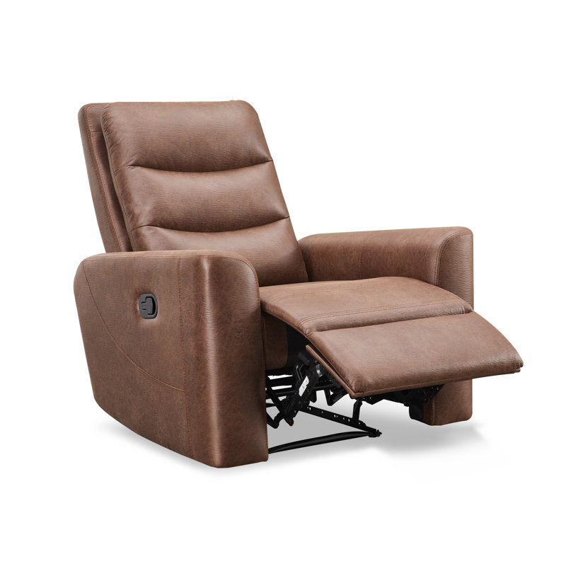 Aldah Upholstered Recliner, Camel 100% Polyester