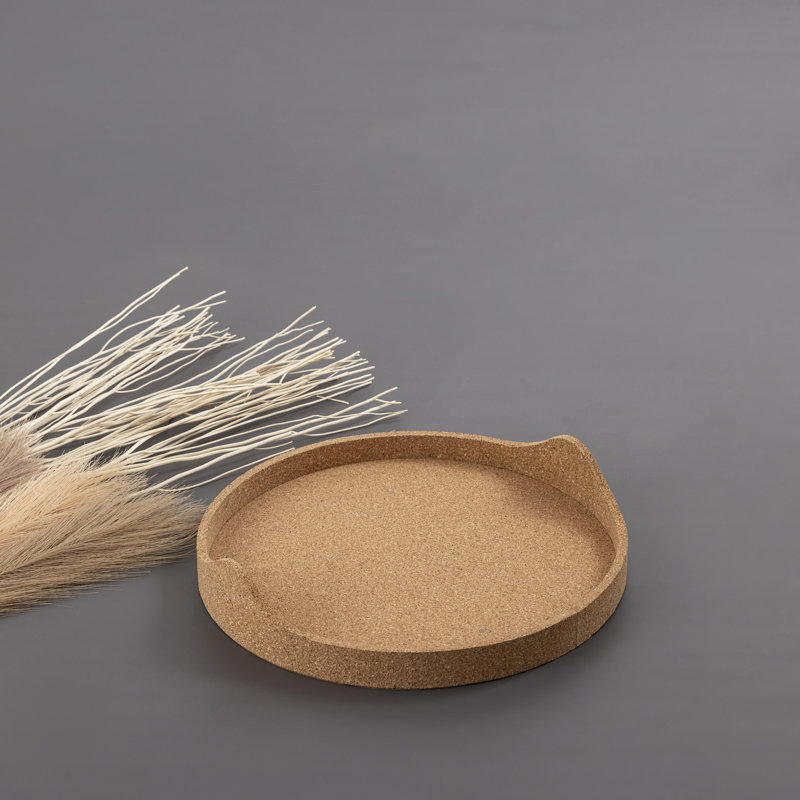 Round Cork Tray Large, 14.25"Wx14.25"Dx2.5"H