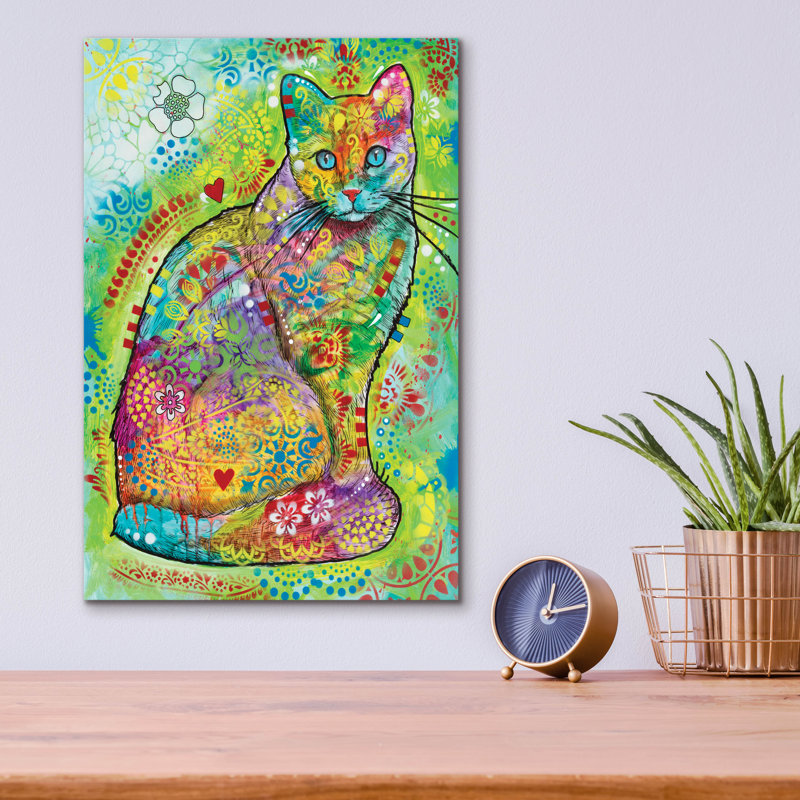  «Lil Blue Eyes» par Dean Russo, art mural en verre acrylique, 12 po x 16 po