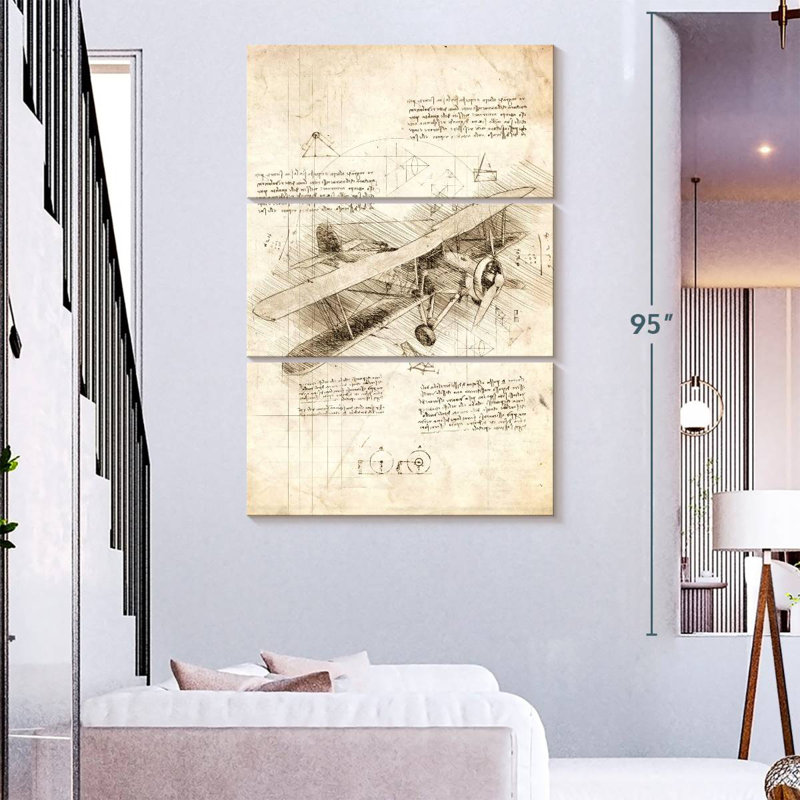 Mehar Biplane Aircraft, 74" H x 48" W