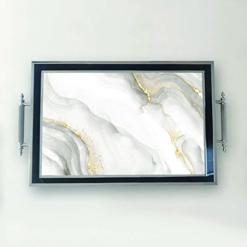 Elegant Glass Serving Tray, 19.7 x 11.4 x 1.4 inches | 100% High-Quality Glass | Perfect for Entertaining & Serving | Stylish and Functional Design for Home & Parties | Durable and Easy to Clean