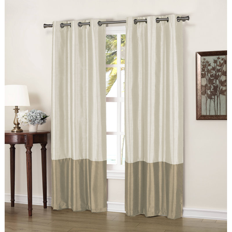 Rideaux occultant avec œillets, Beige / moka