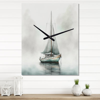 Jaleb - Coastal Boat Wall Clock Oversized