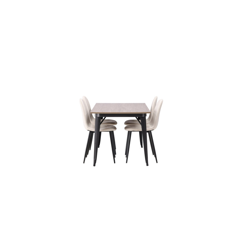 Tovar 4 - Person Dining Set, Beige, Beige