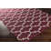 Tapis mauve/ivoire à tissage plat Ayles