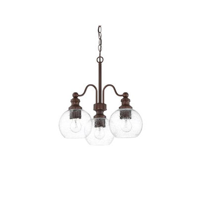 Stina 3 - Light Dimmable Wagon Wheel Chandelier