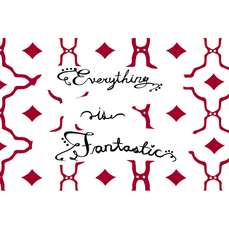 Everything Is Fantastic Red - Wrapped Canvas Print, 81cm H x 122cm W x 3.8cm D