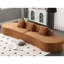 Canapé moderne courbé, canapé en tissu éponge, canapé minimaliste, appartement, aucun assemblage requis, trois coussins-318296040
