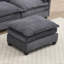 Modern Dark Grey Velvet Modular Sofa Sectional With Double High-Density Foam Cushions And Sturdy Wood Frame | Gift Idea