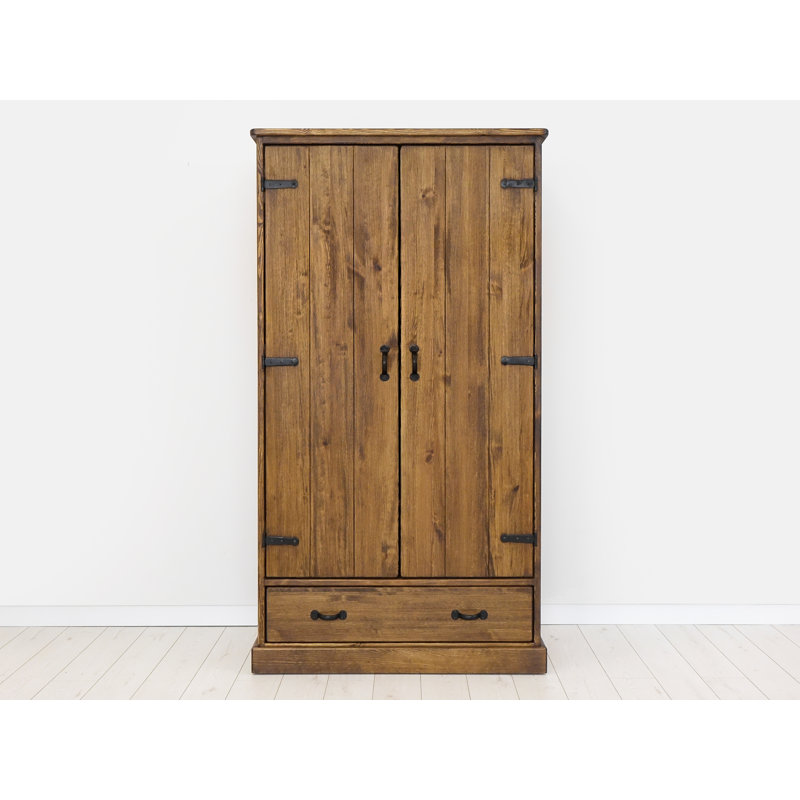 Broussard 2 Door Solid Wood Wardrobe