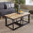Aneisha Solid Wood and Metal Nest of 3 Coffee Side End Tables