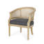 Cette chaise d'appoint exquise de style champêtre français est fabriquée en bois d'hévéa, alliant élégance, confort et fonctionnalité pour chaque maison.-1196362787