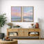 «Pastel Sunset Seascape», images de chambre à coucher côtière sereine, impression sur toile encadrée, 2 pièces-126662262-126662263