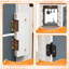  Maisonnette modulaire à 3 portes avec ensemble de cuisine en bois durable et toit imperméable, maisonnette pour enfants de 3 à 8 ans-120786372