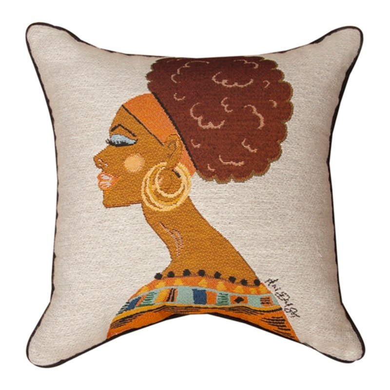 Coussin en coton mélangé 17 po x 17 po manuel Woodworkers & Weavers