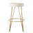 Azalea Park 29" Backless Gold Barstool with White Faux Leather Upholstered Seat