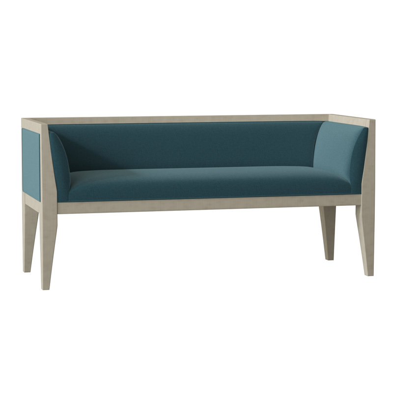 Jena Upholstered Bench, Turquoise (8789 91), Almond Buff
