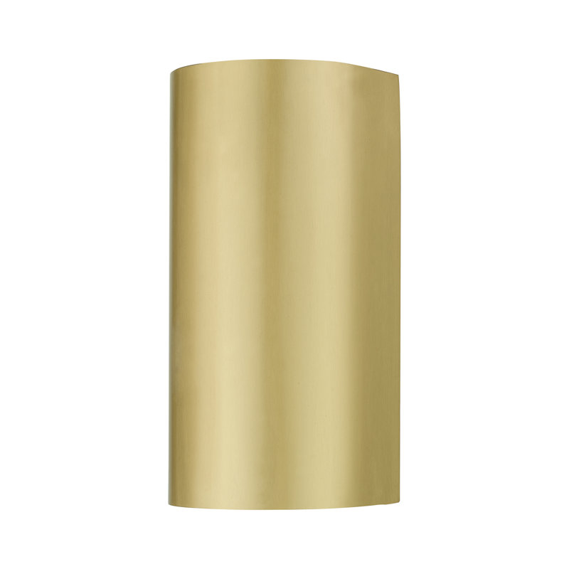 Dreylin 1 - Bulb Outdoor Flush Mount, Satin Gold, 10" H x 5" W x 3.95" D