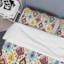 Motif oriental multicolore - ensemble de housse de couette abstrait - polyester microfibre-1906394906