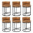 26"Sculptural Swivel Modern Counter Stool With Cylindrical Metal Frame-657534215