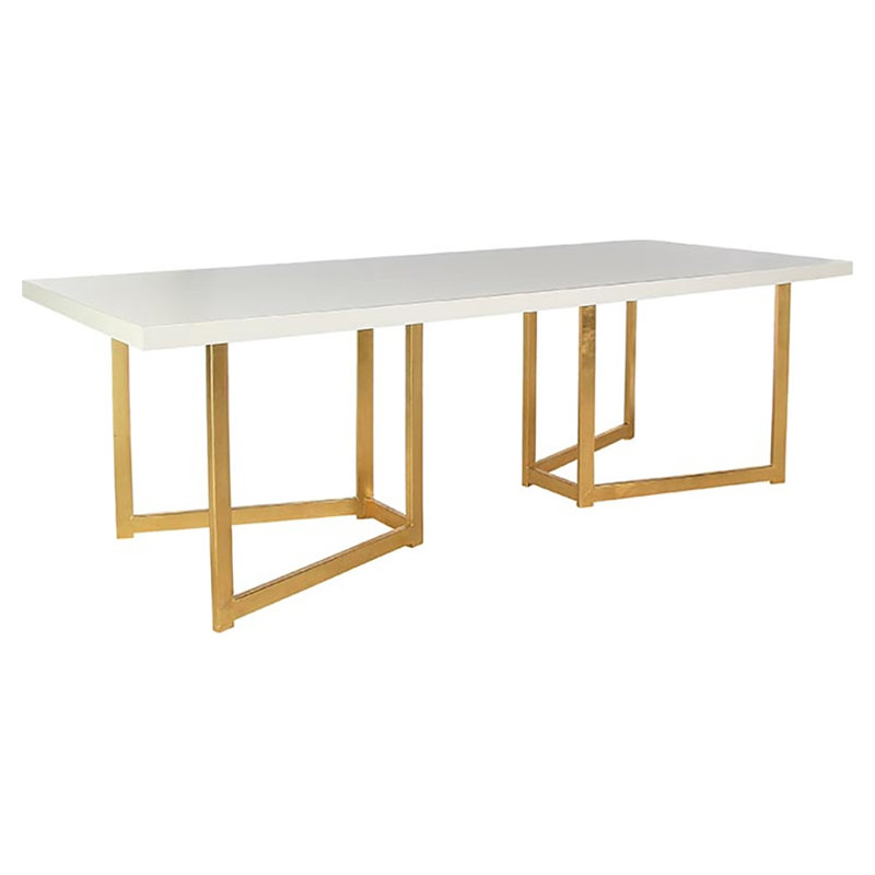 South Hampton 40'' Iron Pedestal Dining Table, Alabaster White