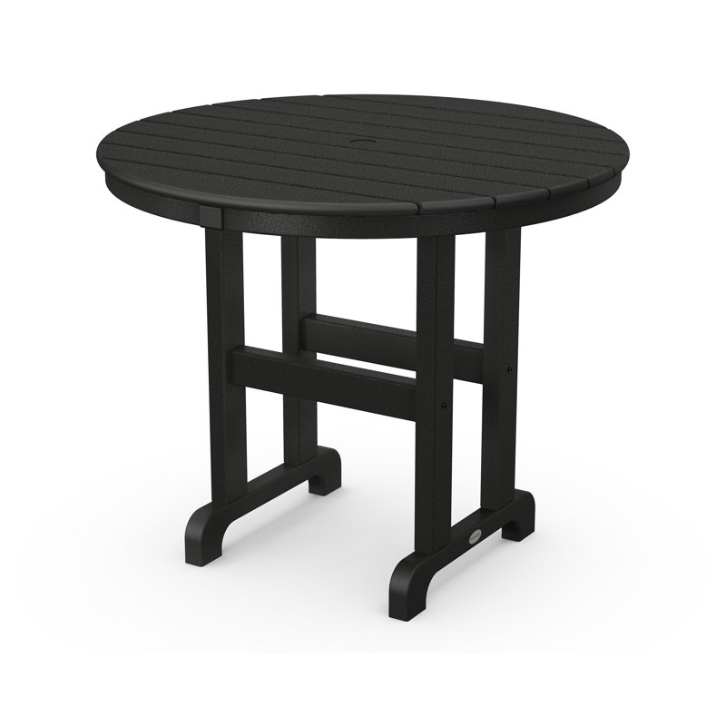 Table de salle à manger POLYWOOD, Noir, 36 po