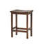 Extérieur, tabouret de comptoir 2 pièces, bois, brun, sièges subtilement courbés, tabourets sans dossier en bois brun de stabilité pour une utilisation intérieure / extérieure, de 2, météo et élégance