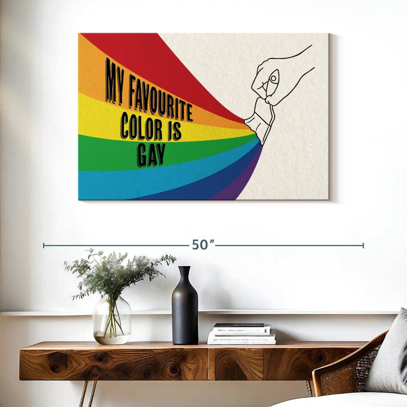 Ma couleur préférée est gaie, H 26 po x l 39 po