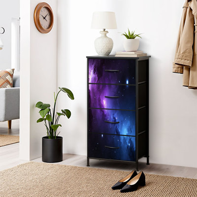 Commode pour commode de chambre à coucher pour la garde-robe de la galaxie mauve Starry Sky Constellation