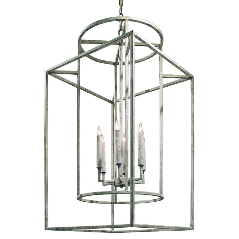 Manhattan 6 - Light Lantern Geometric Chandelier, Deep Ocean