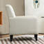 Fauteuil d'appoint rembourré en faux lin, fauteuil moderne avec structure en bois massif, fauteuil simple pour salon, chambre à coucher