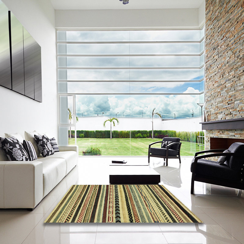 Tapis abstrait moderne 2187, Carré 7 pi