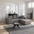Tissu gris foncé