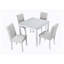 Ensemble de table de salle à manger en bois 5 pièces, ensemble de table de cuisine avec table carrée, table de salle à manger en bois-803514732