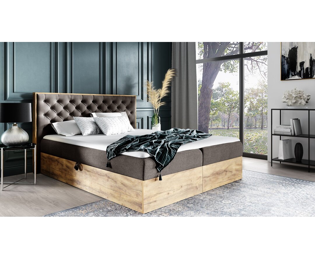 Boxspringbett Vanalstyne mit Topper und Bettkasten