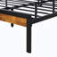 Base de lit plateforme en métal Diana avec tête de lit et pied de lit en bois avec doublure USB-2018337892-2077840321