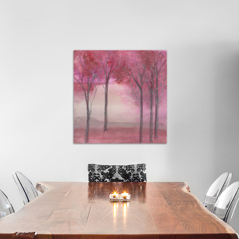 « under the tree », reproduction d’art sur toile tendue, H 26 po x l 26 po x P 1,5 po