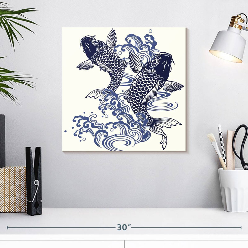 Peinture à l'encre Brampt, H 16 po x l 16 po