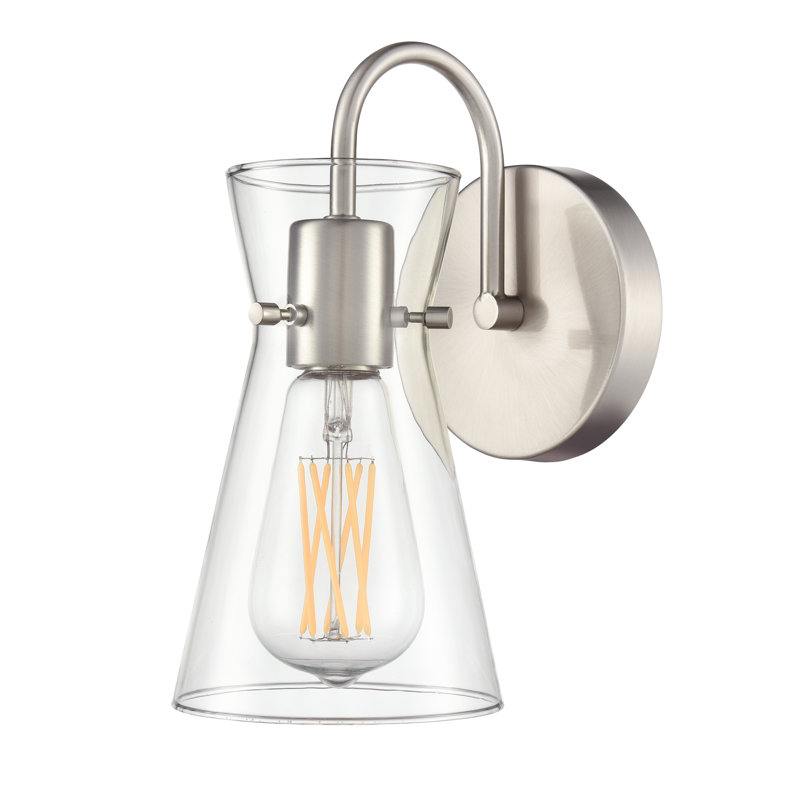 Meuble-lavabo 1 lumière Allisha , Nickel brossé