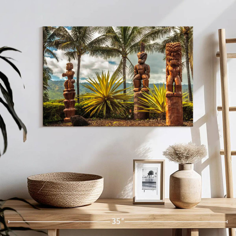 Lilie Hawaii Tiki Statues, H 16 po x l 24 po